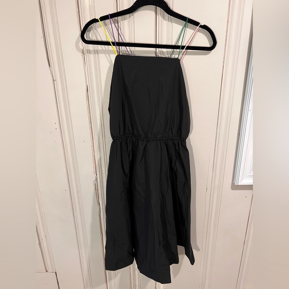 Black cross back dress